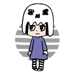 [LINEスタンプ] ドクロのクローヌちゃんの画像（メイン）