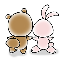 [LINEスタンプ] カチカチ山コンビ