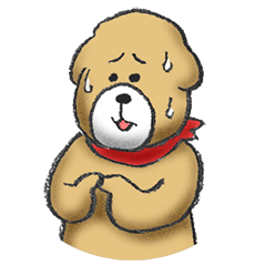 [LINEスタンプ] 困り顔 いぬゴロー