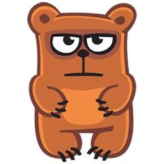 [LINEスタンプ] Grumpy Bearの画像（メイン）