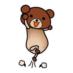 [LINEスタンプ] クマツタケ ひょっこり登場～！？の巻の画像（メイン）