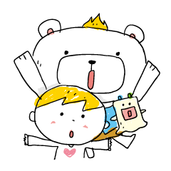 [LINEスタンプ] くまとぼくとぺったん