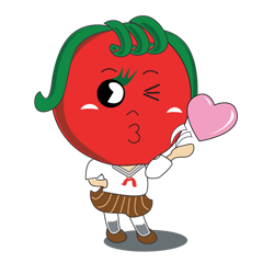 [LINEスタンプ] 恋する女子高生トマ子と農園メンバーズ