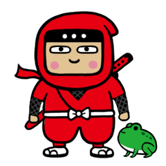 [LINEスタンプ] 忍者アカベイの画像（メイン）