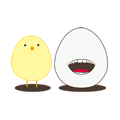 [LINEスタンプ] ひよことたまごちゃんの画像（メイン）