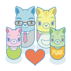 [LINEスタンプ] CAPSULOID - Cat's Family