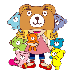 [LINEスタンプ] BEAR GIRL