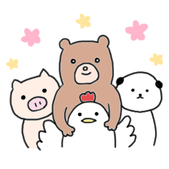 [LINEスタンプ] くみの”ゆるゆるフレンズ”の画像（メイン）