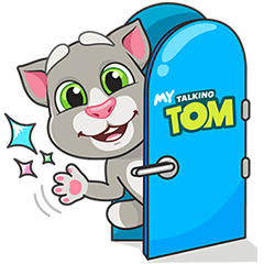 [LINEスタンプ] おしゃべりネコのトム 君に夢中！の画像（メイン）