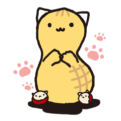 [LINEスタンプ] ぴーにゃっつの画像（メイン）