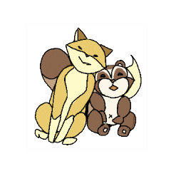 [LINEスタンプ] Little Kitsune and Tanuki ~ Gon ＆ Pon ~