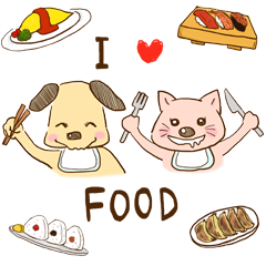 [LINEスタンプ] 今日のごはんニャンだワン？