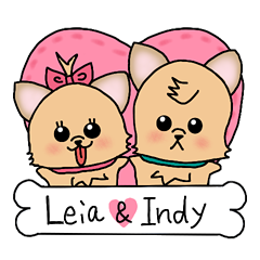 [LINEスタンプ] レイアとインディー