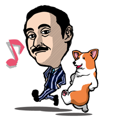 [LINEスタンプ] いつも一緒、Mr.フィギュア＆愛犬チャーチル