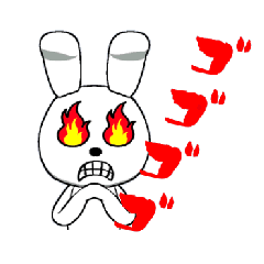 [LINEスタンプ] 表情豊かな白ウサギ3の画像（メイン）