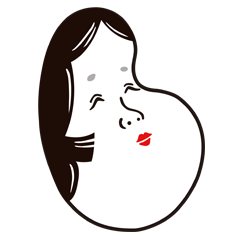 [LINEスタンプ] お多福の画像（メイン）