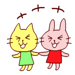 [LINEスタンプ] うさねこの日常の画像（メイン）