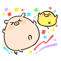 [LINEスタンプ] ぶーちゃんとぴよちゃん