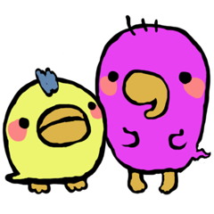 [LINEスタンプ] ピヨとニョロ