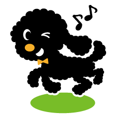 [LINEスタンプ] もこもこトイプー（Black）の画像（メイン）