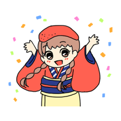 [LINEスタンプ] めんたい娘ちゃん（長女）