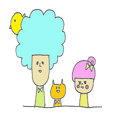 [LINEスタンプ] ソラオとハナコ。の画像（メイン）