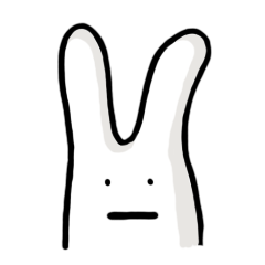 [LINEスタンプ] シャイな白ウサギたちの画像（メイン）