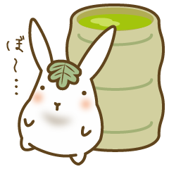[LINEスタンプ] お茶うけうさぎ