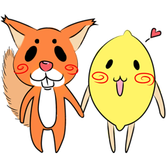 [LINEスタンプ] Squirrel ＆ lemonの画像（メイン）