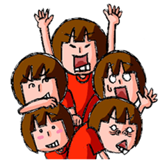 [LINEスタンプ] キャサリンとわんぱく脳内の画像（メイン）