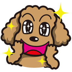 [LINEスタンプ] 犬種別スタンプ① プードル（ベージュ）