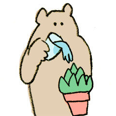 [LINEスタンプ] くもりのちくまの画像（メイン）