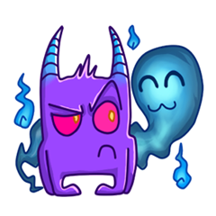 [LINEスタンプ] ベッドモンとキューちゃん Part 1の画像（メイン）
