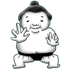 [LINEスタンプ] キュートな力士くん