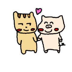 [LINEスタンプ] りっくん＆ぶーちゃん
