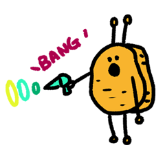 [LINEスタンプ] たくあん星人