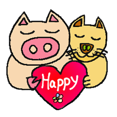 [LINEスタンプ] Mybu-＆Nyanbu-