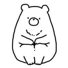 [LINEスタンプ] しろいクマ