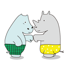 [LINEスタンプ] Mr. Hippo Hippoの画像（メイン）