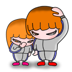 [LINEスタンプ] ナンとニン 姉バージョン