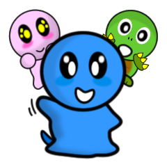 [LINEスタンプ] Blue Monster Bの画像（メイン）