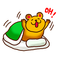 [LINEスタンプ] おふとんに食べられてるの画像（メイン）