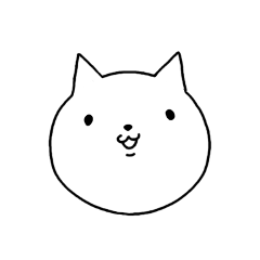 [LINEスタンプ] しろいねこのあたまの画像（メイン）