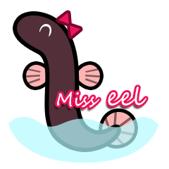 [LINEスタンプ] 初めまして、うなぎちゃん(Miss Eel)！の画像（メイン）