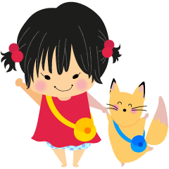 [LINEスタンプ] メノコとチロ