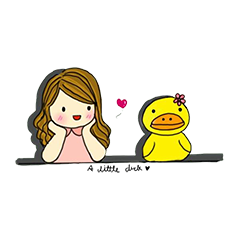 [LINEスタンプ] Happiness with A little duck