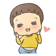 [LINEスタンプ] お調子者の3歳児きのこ 子育てスタンプの画像（メイン）