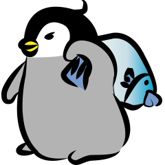 [LINEスタンプ] ゆるい子ペンギンの画像（メイン）