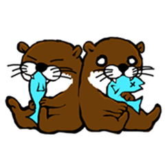 [LINEスタンプ] のんびり☆カワウソくん