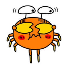 [LINEスタンプ] naughty crabの画像（メイン）